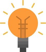 bombilla bombilla idea eléctrica lámpara luz color plano icono vector icono plantilla de banner