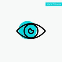 aplicación icono básico diseño ojo móvil turquesa resaltar círculo punto vector icono