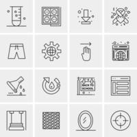 16 Universal Business Icons Vector Creative Icon Illustration to use in web and Mobile Related project