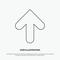 Arrow Arrow Up Upload Line Icon Vector