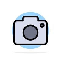 Twitter Image Picture Camera Abstract Circle Background Flat color Icon vector
