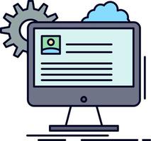 Account profile report edit Update Flat Color Icon Vector