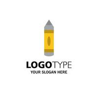 Drawing Education Pencil Sketch Business Logo Template Flat Color vector