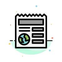 Basic Document Globe Ui Abstract Flat Color Icon Template vector