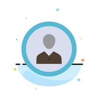 Avatar Human Man People Person Profile User Abstract Flat Color Icon Template vector