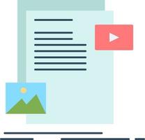 data document file media website Flat Color Icon Vector