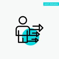 Approach Business Leadership Modern turquoise highlight circle point Vector icon