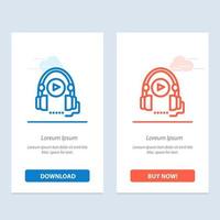 Language Course Language Course Education  Blue and Red Download and Buy Now web Widget Card Template vector