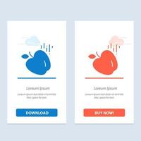 Apple Food Science  Blue and Red Download and Buy Now web Widget Card Template vector