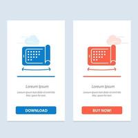 Mobile Display Technology Flexible  Blue and Red Download and Buy Now web Widget Card Template vector