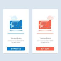 tecnología de pantalla móvil flexible azul y rojo descargar y comprar ahora plantilla de tarjeta de widget web vector