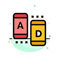 Ad Marketing Online Tablet Abstract Flat Color Icon Template vector