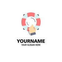 emergency guard help insurance lifebuoy Flat Color Icon Vector