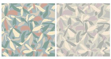 Vector leaf illustration seamless repeat pattern