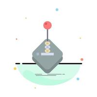 arcade game gaming joystick stick Flat Color Icon Vector