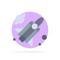 Fly Missile Science Abstract Circle Background Flat color Icon vector