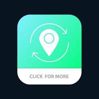 Arrow Location Map Marker Pin Mobile App Button Android and IOS Glyph Version vector