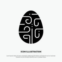 Celebration Decoration Easter Egg Holiday solid Glyph Icon vector