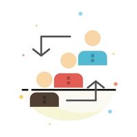 Career Advancement Employee Ladder Promotion Staff Work Abstract Flat Color Icon Template vector