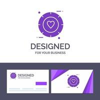 Creative Business Card and Logo template Love Signal Valentine Wedding Vector Illustration