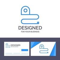 Creative Business Card and Logo template Construction Measuring Scale Tape Vector Illustration