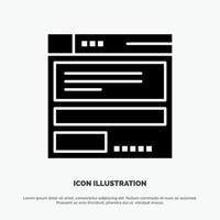 File Browser Computing Code Solid Black Glyph Icon vector