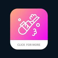 Cleaner Cleaning Vacuum Pipe Mobile App Button Android and IOS Line Version vector