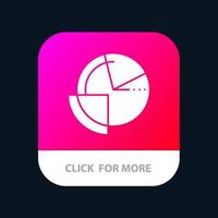 gráfico de análisis diagrama de datos monitoreo botón de aplicación móvil versión de glifo de android e ios vector