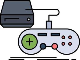 Console game gaming playstation play Flat Color Icon Vector