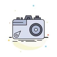 Camera photography capture photo aperture Flat Color Icon Vector