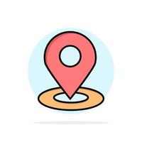 Location Map Pin Hotel Abstract Circle Background Flat color Icon vector