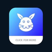 Bunny Bunny Easter Rabbit Mobile App Button Android and IOS Glyph Version vector