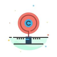 Content Copyright Find Owner Property Abstract Flat Color Icon Template vector