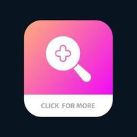 Expanded Search Plus Mobile App Button Android and IOS Glyph Version vector