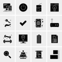 16 Universal Business Icons Vector Creative Icon Illustration to use in web and Mobile Related project