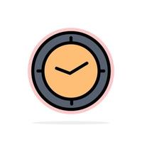 ver tiempo temporizador reloj círculo abstracto fondo color plano icono vector