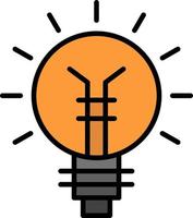 Light bulb Bulb Electrical Idea Lamp Light  Flat Color Icon Vector icon banner Template