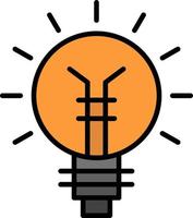 Light bulb Bulb Electrical Idea Lamp Light  Flat Color Icon Vector icon banner Template