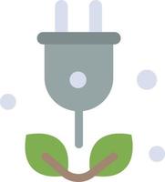 Plug Tree Green Science  Flat Color Icon Vector icon banner Template