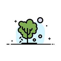 Dry Global Soil Tree Warming  Business Flat Line Filled Icon Vector Banner Template