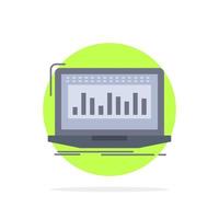 vector de icono de color plano de stock de monitoreo de índice financiero de datos