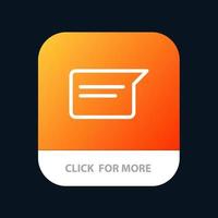 botón de aplicación móvil de interfaz de usuario de chat básico de chat versión de línea de android e ios vector