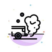 Air Car Gas Pollution Smoke Abstract Flat Color Icon Template vector