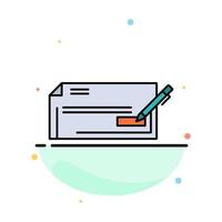 Check Bank Bank Check Business Finance Money Abstract Flat Color Icon Template