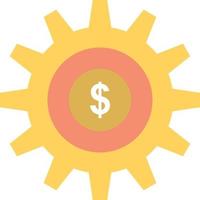 Gear Setting Money Success  Flat Color Icon Vector icon banner Template