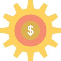 Gear Setting Money Success  Flat Color Icon Vector icon banner Template