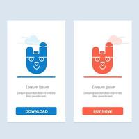 Animal Bunny Face Rabbit  Blue and Red Download and Buy Now web Widget Card Template vector