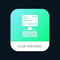 Computer Keyboard Monitor Computing Mobile App Icon Design vector