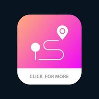 Location Map Navigation Pin Mobile App Button Android and IOS Glyph Version vector