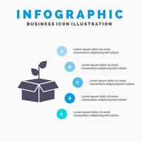 Eco Ecology Energy Plant Power Solid Icon Infographics 5 Steps Presentation Background vector